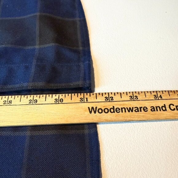 Dixxon Men L Flannel Shirt Black Blue Plaid Long Sleeve Madoo Robbie Madison - Picture 7 of 8